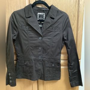 🍉Blazer, Lady Hathaway, EUC, XS, brown, Y2K, stretchy, comfortable, timeless